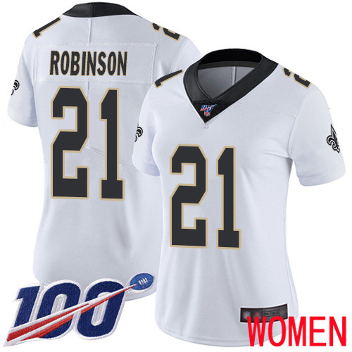 New Orleans Saints Limited White Women Patrick Robinson Road Jersey NFL Football #21 100th Season Vapor Untouchable Jersey